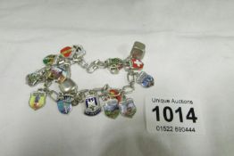 A charm bracelet including 800 silver