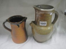 A Mulchelney Leach Studio pottery jug and one other