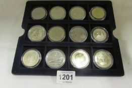12 WW2 50th anniversary Commemorative coins