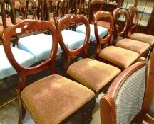 A set of 6 mahogany balloon back dining chairs