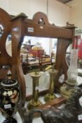 An oak umbrella stand (missing tray)