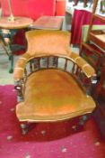 An Edwardian tub chair