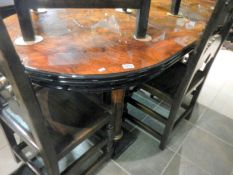 A good quality figured mahogany dining table