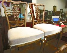 A pair of mahogany dining chairs