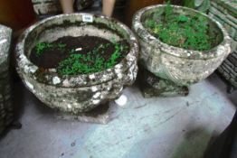 A pair of garden planters