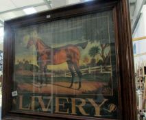 A framed and glazed print 'Livery'