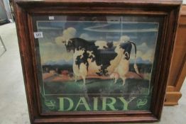 A framed and glazed print 'Dairy'