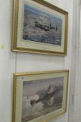 2 framed prints 'Classic Wings' and 'Lancaster over Lincoln'