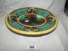 A Majolica dish, a/f