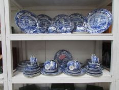 Approximately 80 pieces of Spode blue & white tea and dinnerware