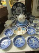 A mixed lot of china including Spode and commemorative