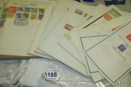 A stamp album and stamps