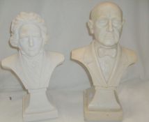 A bust of Beethoven and a bust of Richard Strauss
