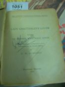 A 1920 privately printed edition of D H Lawrences 'Lady Chatterley's Lover'