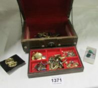 A box of costume jewellery