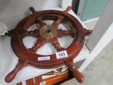 A small ship's wheel