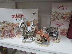 3 boxed David Winter cottages