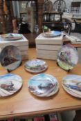 8 Davenport pottery 'Locomotive' plates