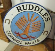 A Ruddle's pub sign for Cornhill Vaults, Lincoln