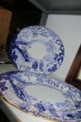 2 Royal Crown Derby 'Mikado' pattern platters