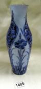 A Wm Moorcroft blue vase (restored)