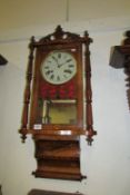 A Dutch marquetry inlaid wall clock