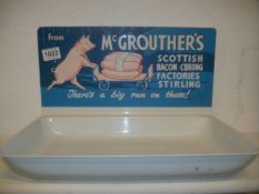 A 1960's McGrouthers, Stirling butchers shop window sausage display stand