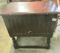 A small mahogany chest