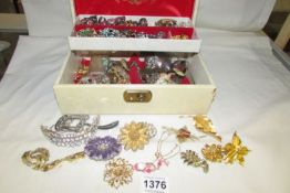 A jewellery box and contents