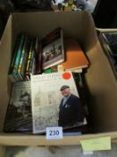 A box of motoring and steam engine books