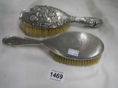 2 silver hair brushes, Mappin & Webb and Chester 1902