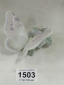 A Lladro 'Refreshing Pause' butterfly