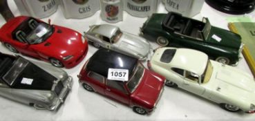 6 model cars including Jaguar and Rolls Royce
