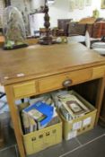 A pine clerk's desk