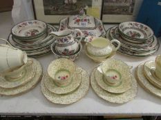 24 pieces of Spode 'Chinese Rose' and 20 pieces of Paragon teaware