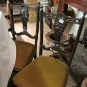 A set of 4 Edwardian dining chairs