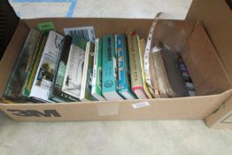 A box of train books, stokers manual etc