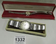 An Omega Gent's and an Omega Ladies wristwatches