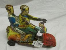 A tin plate motorcycle