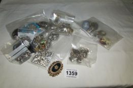 A mixed lot of costume jewellery, necklaces, bracelets etc