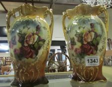 A pair of Victorian vases