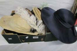A box of vintage hats