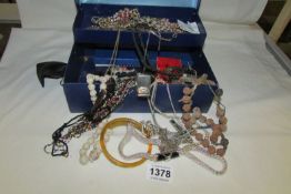 A jewellery box and contents