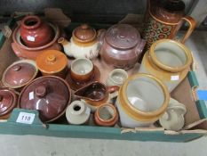 A box of stoneware including Hornsea