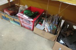 4 boxes of action toys etc