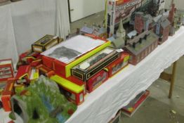 A Hornby '00' train layout set inc. 3 Loco's, track, houses etc and a Flying Scotsman train set