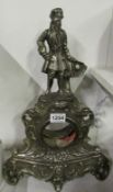 A French spelter clock case