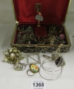 A jewellery box and contents