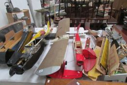 A large quantity of model aircraft and model boat parts