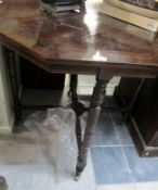 A Victorian octagonal inlaid table